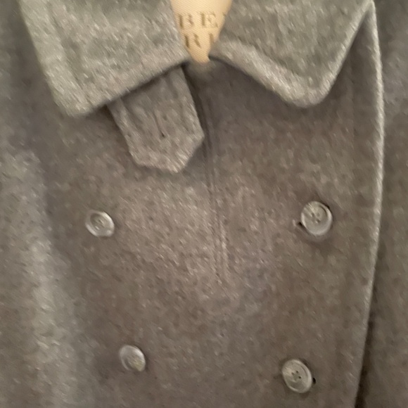 Burberry Brit Grey Wool Double Breasted Belted Coat - Picture 3 of 17